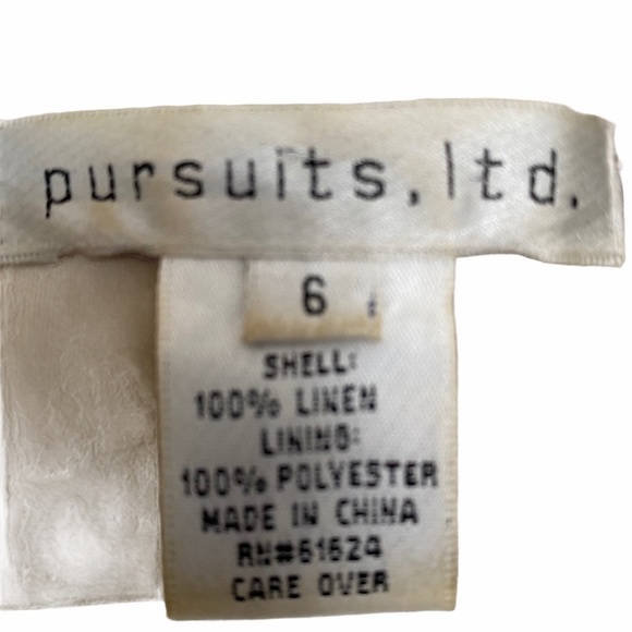 Vintage Pursuits Ltd linen Jacket Beaded 6 beige - Picture 6 of 8